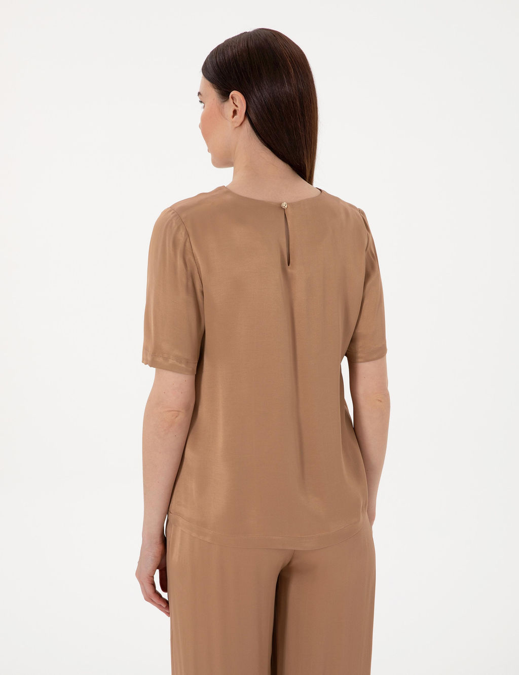 Kahverengi Comfort Fit Bluz - Pierre cardin фото 5