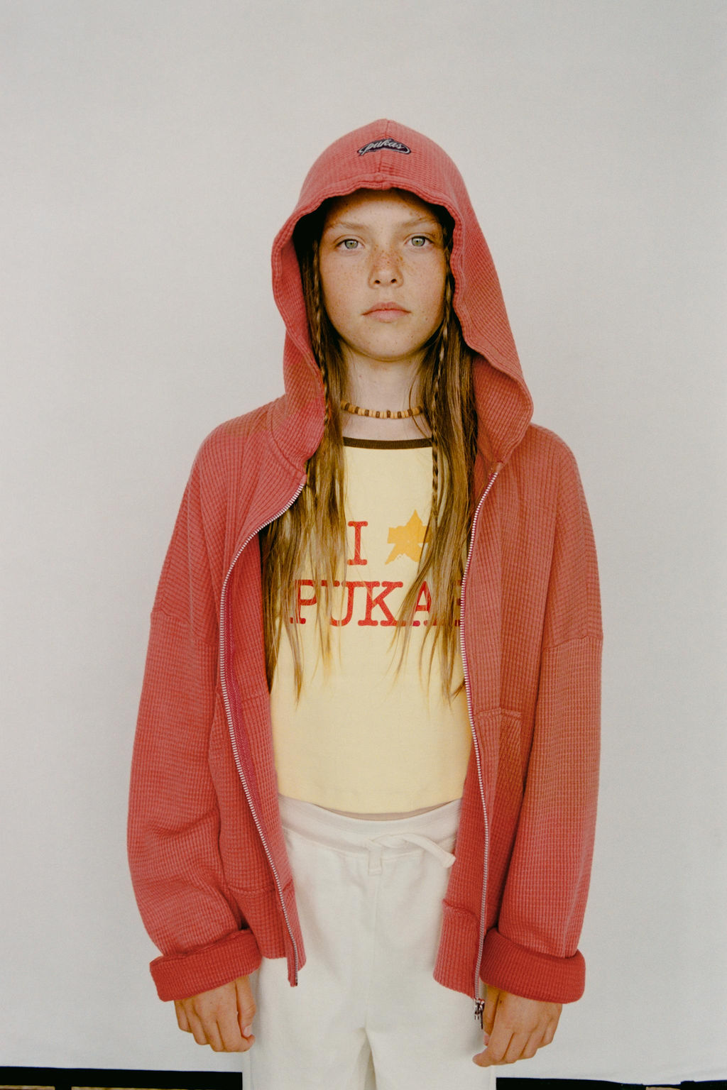 SUDADERA CROPPED WAFFLE PUKAS SURF / Rojo - Zara фото 6