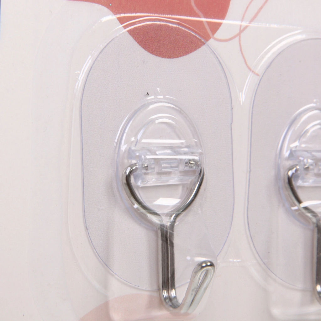 Цена за 6 шт. Крючки в наборе 3шт на липкой основе "БАСТОФ", форма овал, нагрузка 3кг/5,5*3,5см