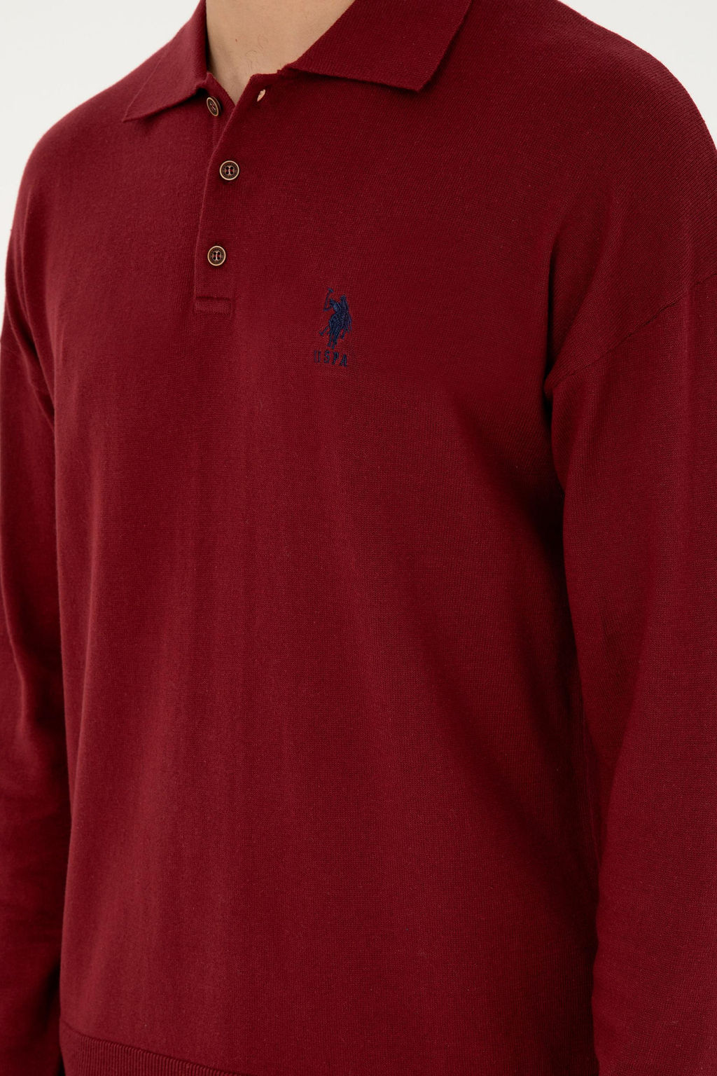 Erkek Bordo Basic Kazak
