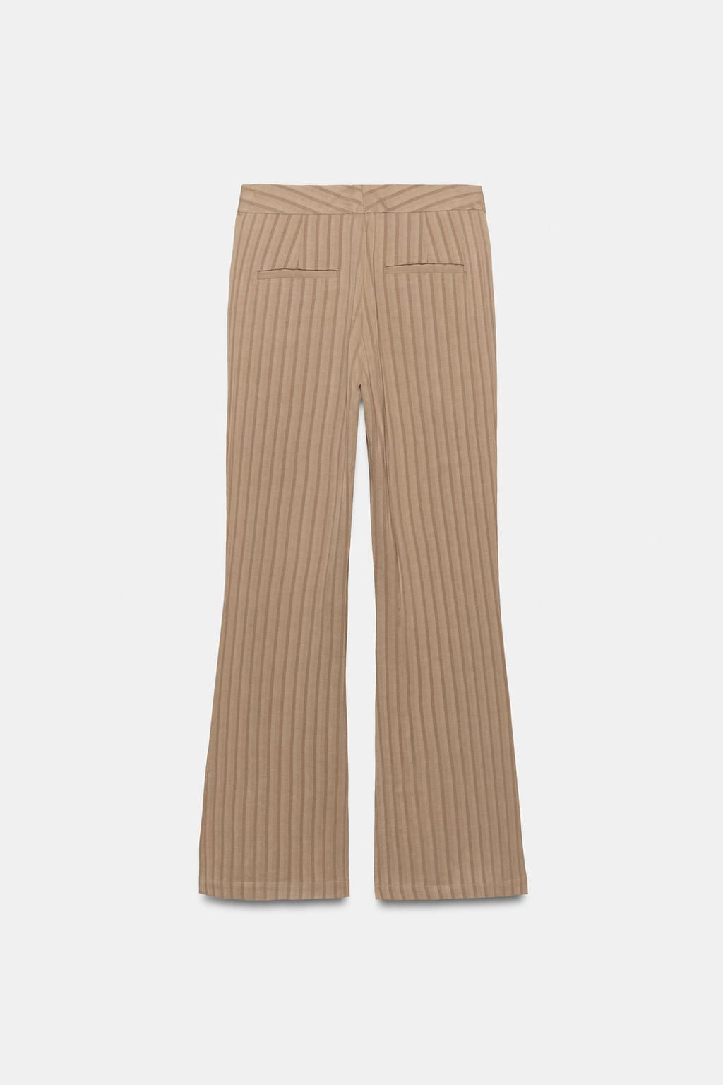 ZW COLLECTION FLARE STRIPED TROUSERS - Zara фото 7