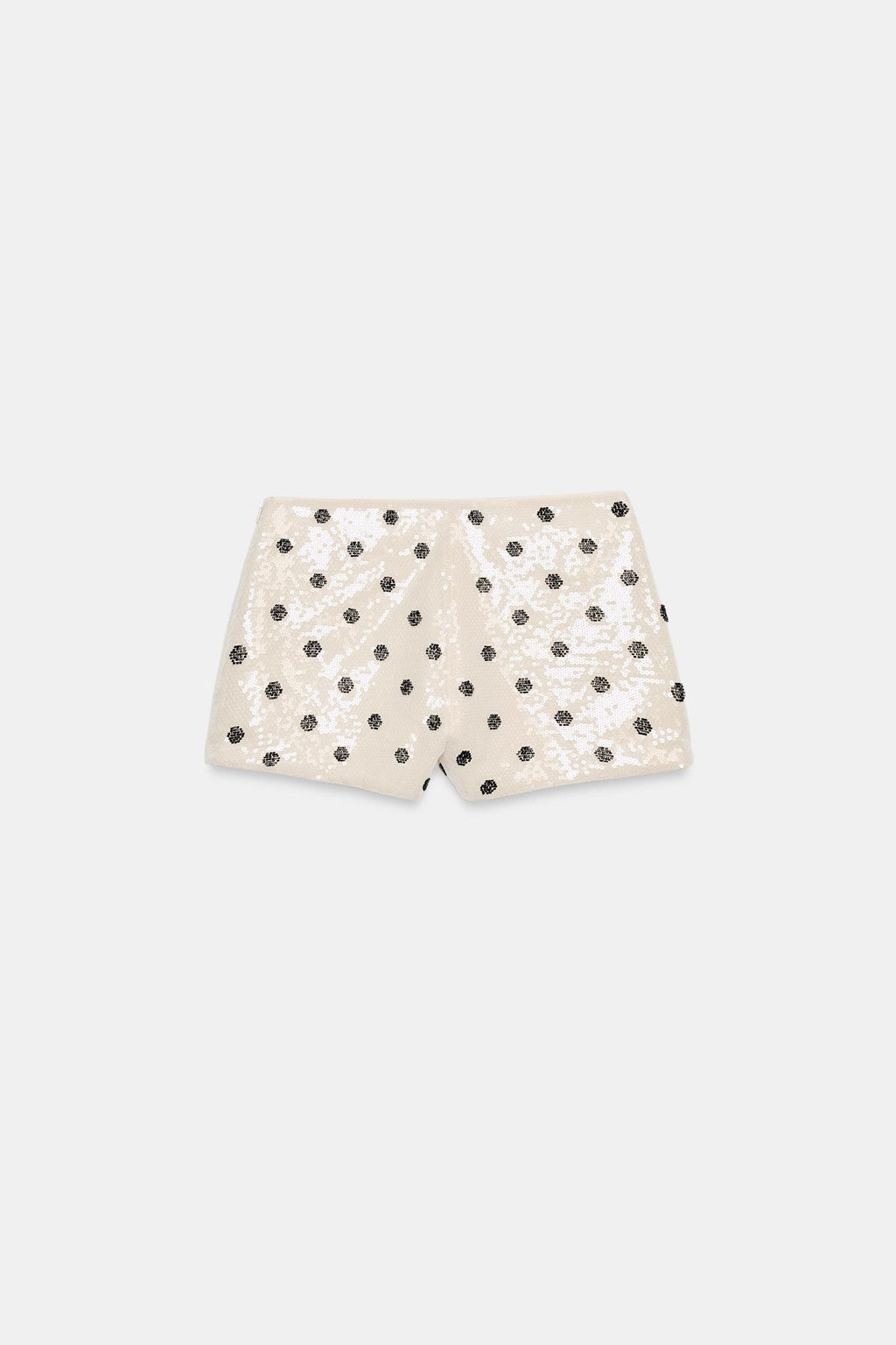 SHORTS MINI LENTEJUELAS LUNARES / Blanco / Negro - Zara фото 7