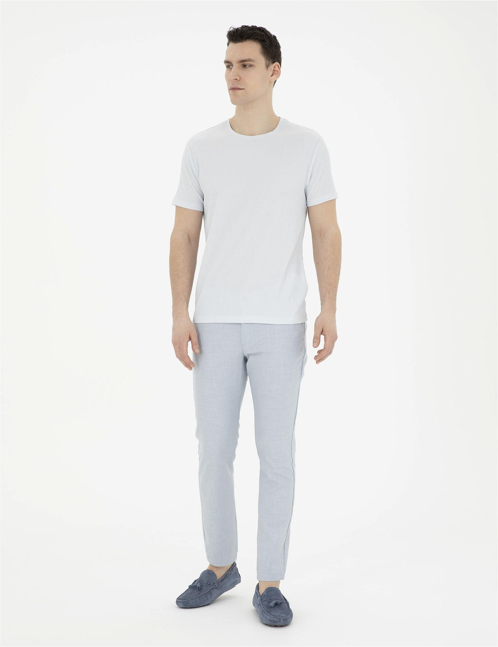 A__k Mavi Slim Fit Kanvas Pantolon - Pierre cardin фото 3