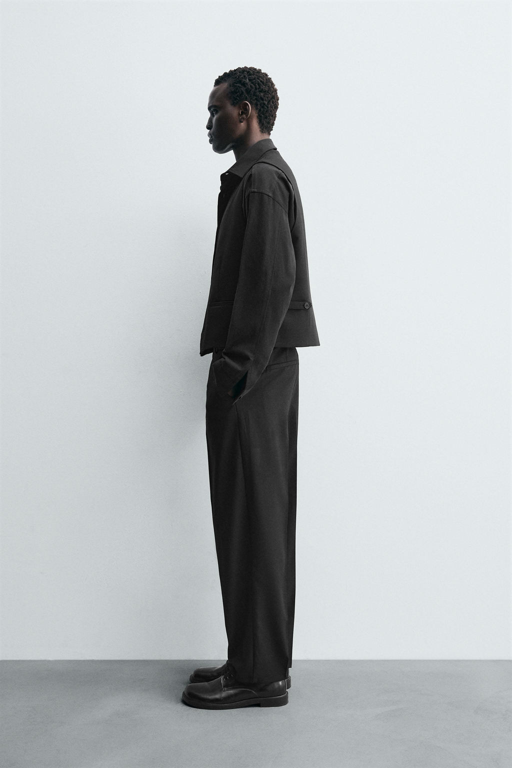 TEXTURED SUIT TROUSERS - Zara фото 4