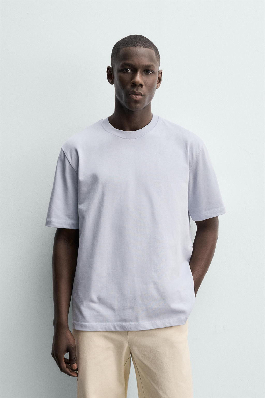 CAMISETA HEAVYWEIGHT MANGA CORTA / Hielo - Zara фото 2