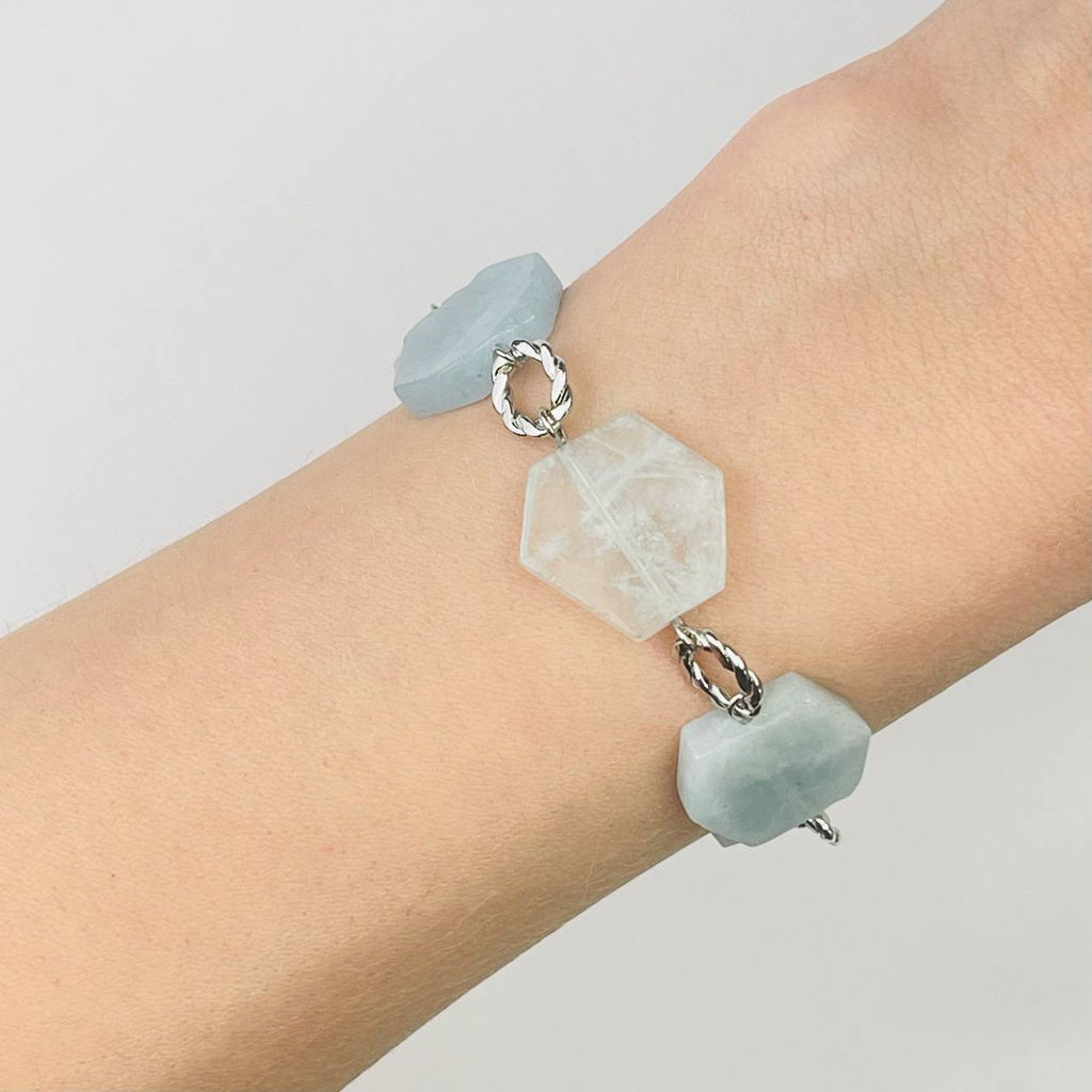 Браслет из Аквамарина 17 см +