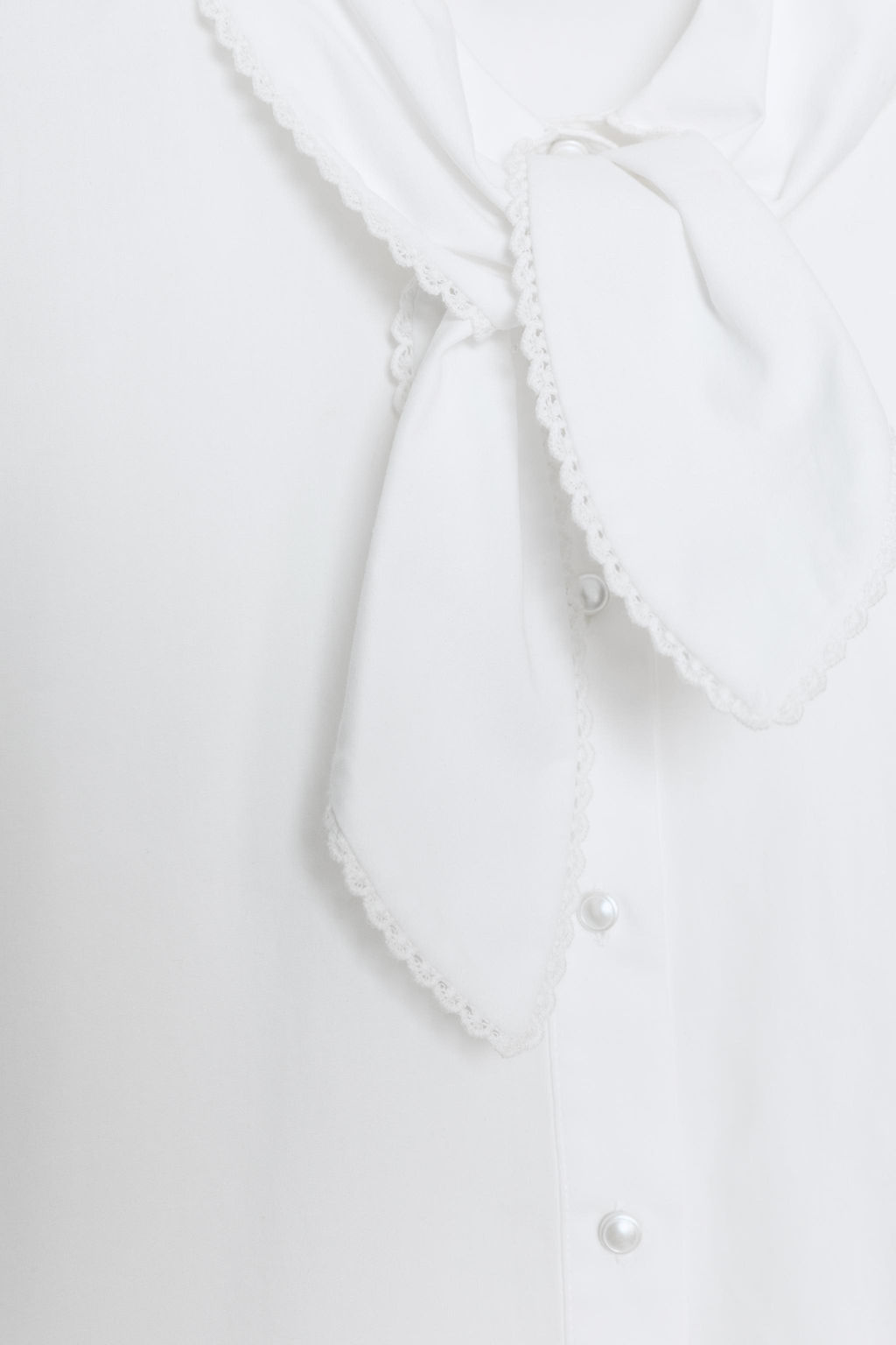 POPLIN SHIRT WITH BOW - Zara фото 8