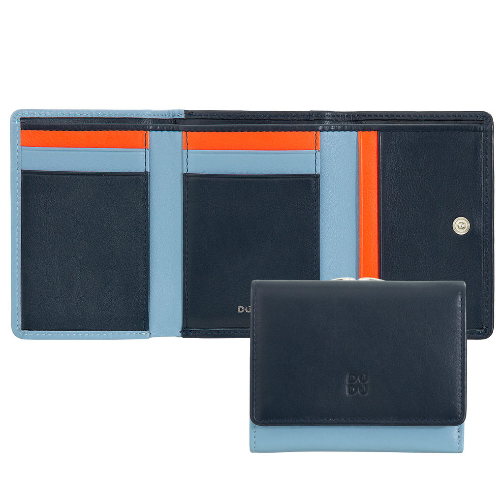 Итальянский женский кожаный кошелек DuDu серии Corsica | морской