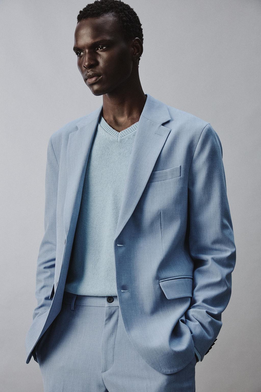 BLAZER TRAJE CONFORT ESTRUCTURA / Celeste - Zara фото 6