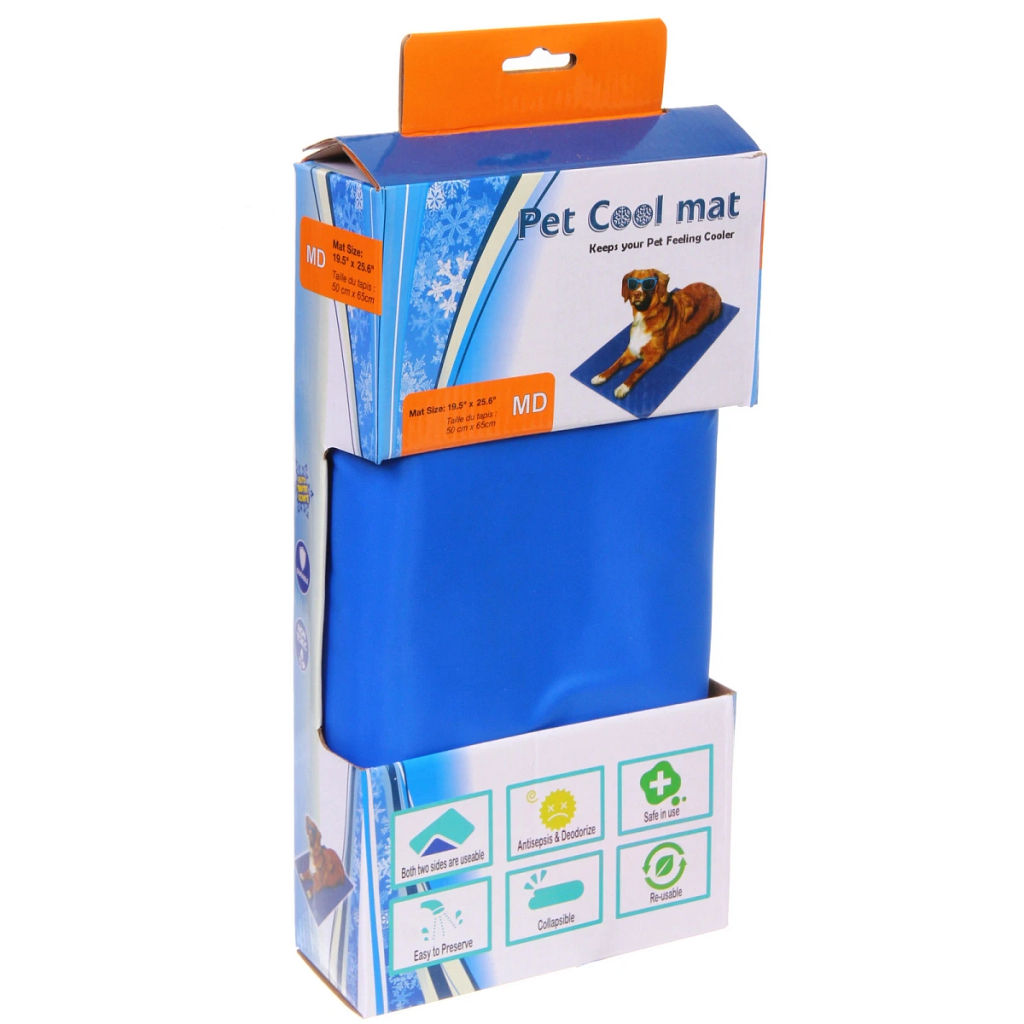 Матрас охлаждающий для собак и кошек "Место Бро", цвет синий, размер M, 50*65см