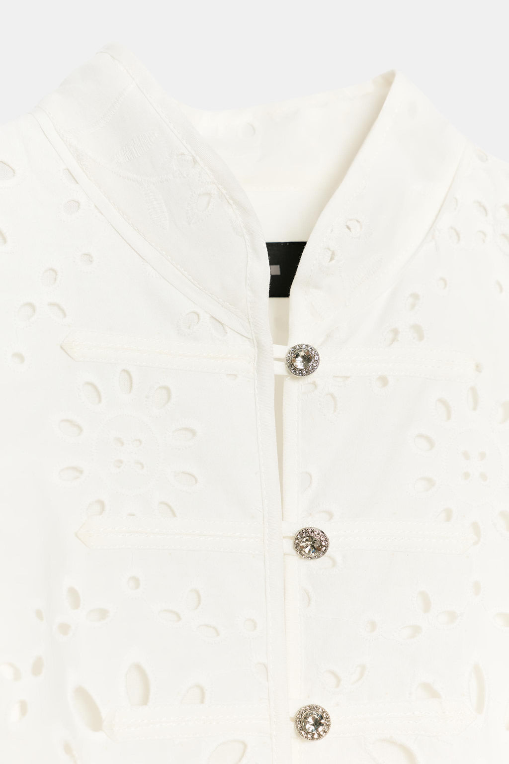 CUERPO BORDADOS BOTONES JOYA / Blanco - Zara фото 9