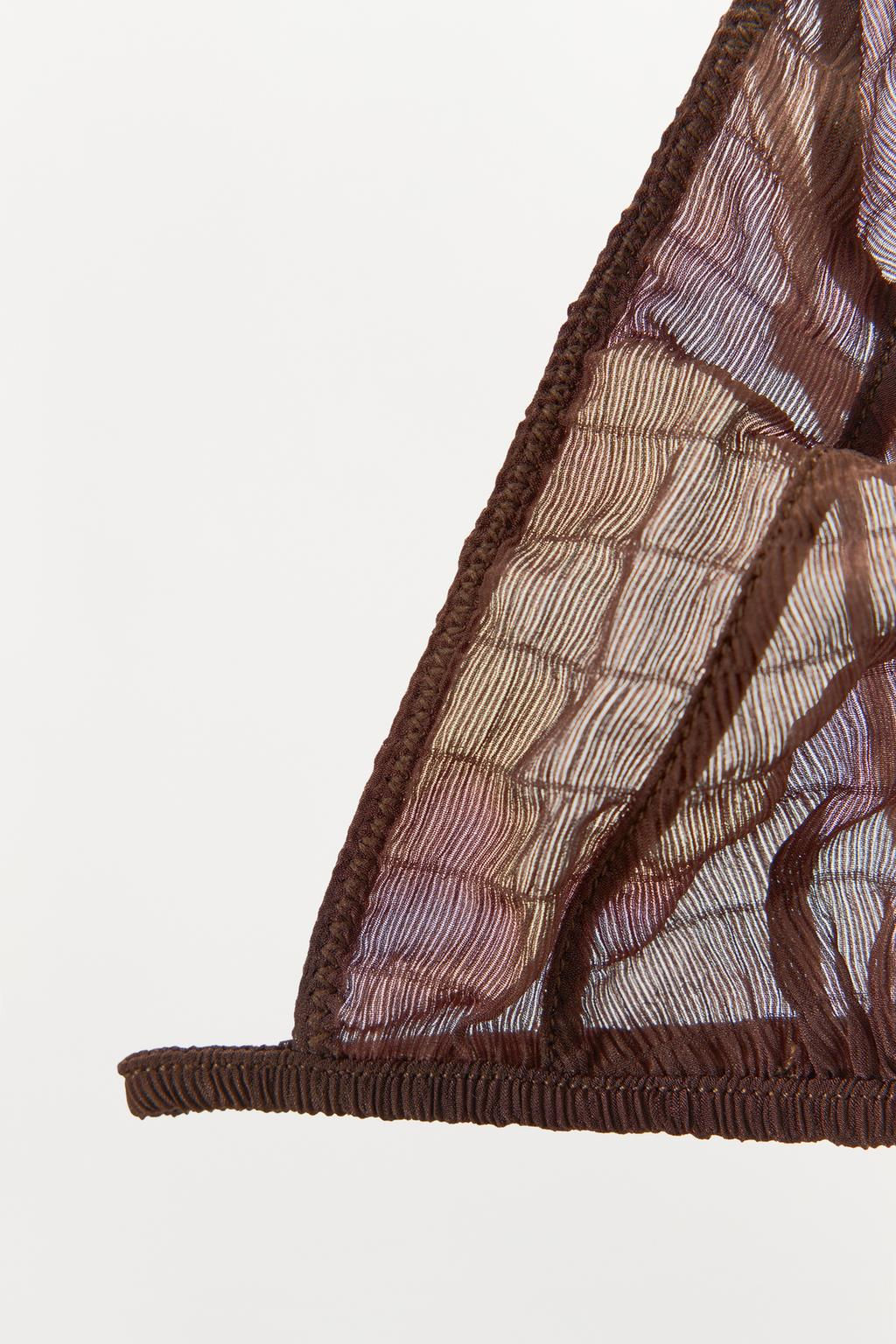 STRUCTURED SILK BRALETTE - Zara фото 11