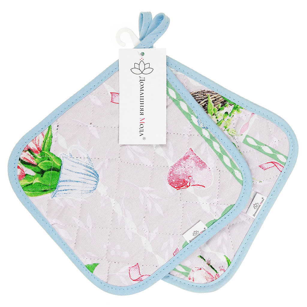 Весеннее пробуждение Кухонный комплект: прихватка 20х20см - 2шт, хлопок Премиум 191г/м2 - хлопок 100%, наполнитель - ватин 280гр/м2, Домашняя мода (Россия)  фото 3