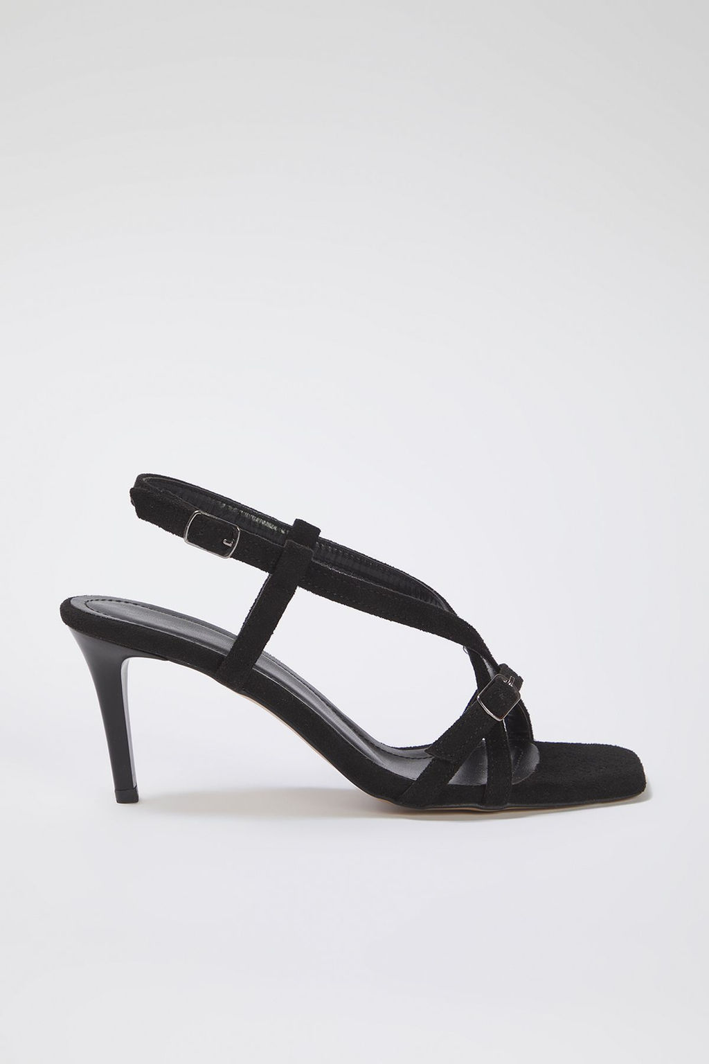 Trendyol Shoes Siyah Suet Bilekten Baglamal? Kare Burun Ince Topuklu Kad?n Sandalet TAKSS25TO00018 - Trendyolmilla фото 8