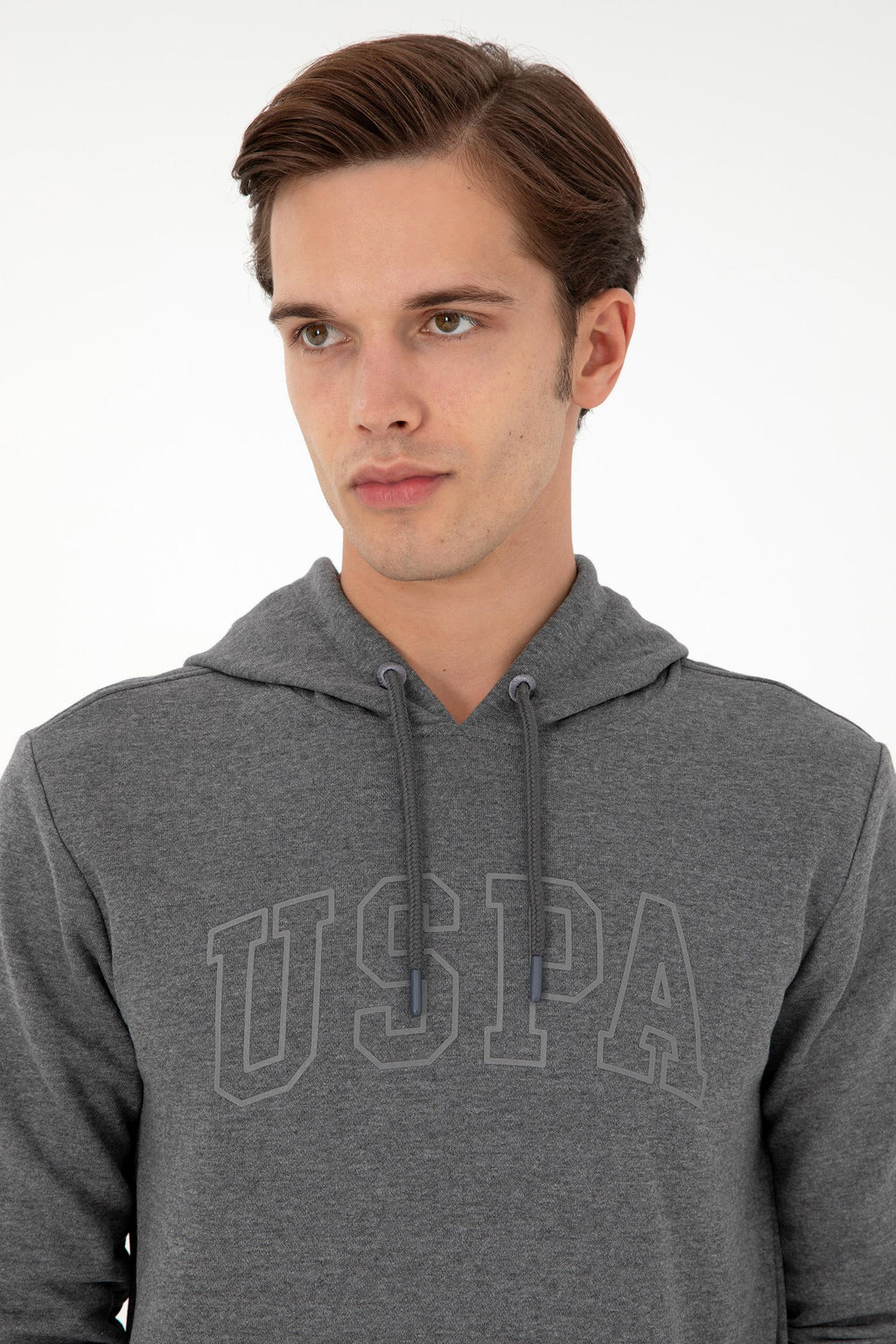 Мужской базовый свитшот антрацитовый меланж Неожиданная скидка в корзине - U.s. polo assn фото 2