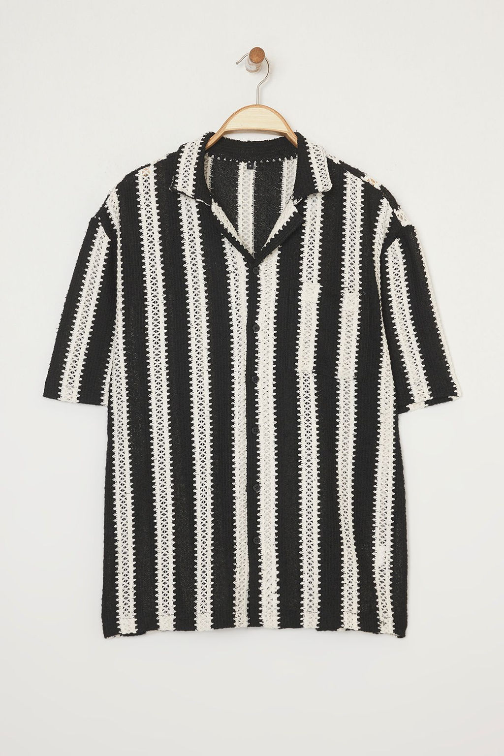 TRENDYOL MAN Siyah Oversize Gomlek TMNSS25GO00028 - Trendyolmilla фото 5