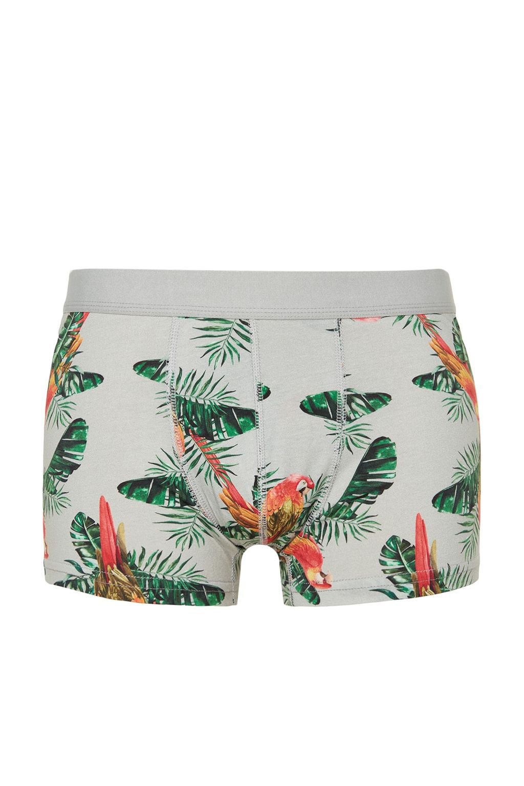TRENDYOL MAN Cok Renkli 3lu Tropikal Desenli-Duz Paket Pamuklu Boxer TMNSS23BX00009 - Trendyolmilla фото 5