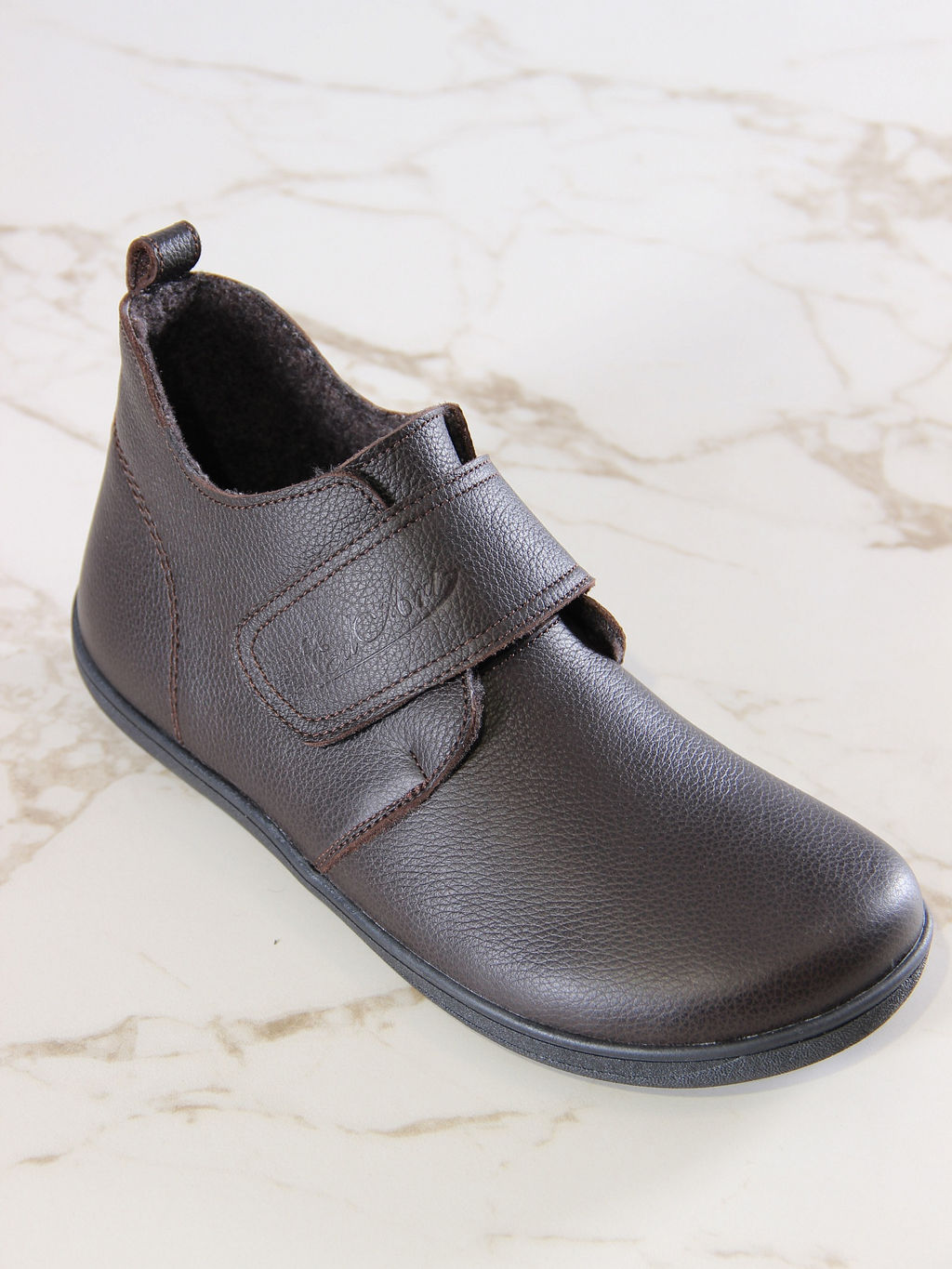 Босоногие ботинки 209.NATAbl.Темно-коричневый оттима/мех