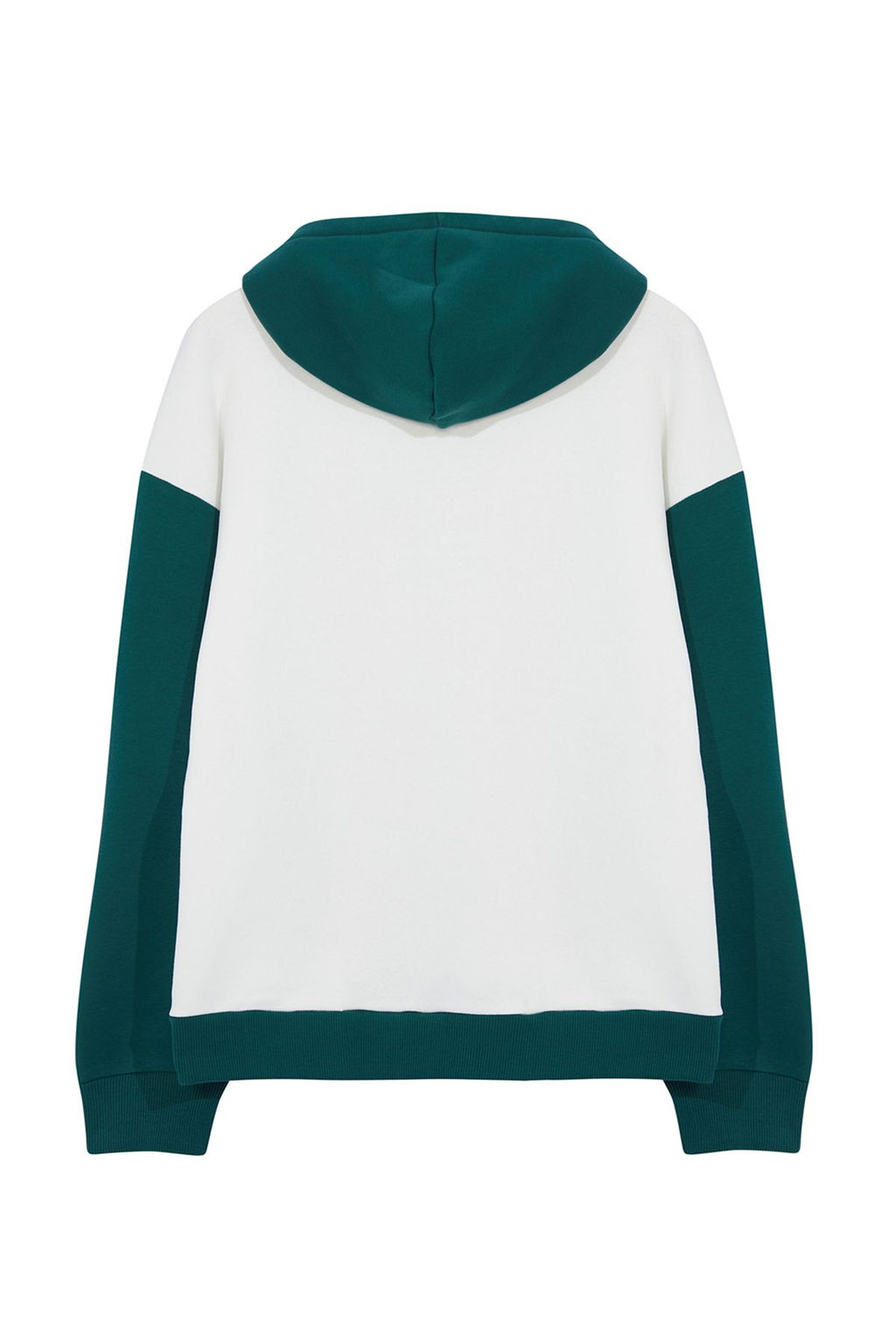 TRENDYOL MAN Ekru Oversize/Genis Kesim Renk Bloklu Sehir Nak?sl? Ici Polar Kapusonlu Sweatshirt TMNAW25SW00028 - Trendyolmilla фото 7
