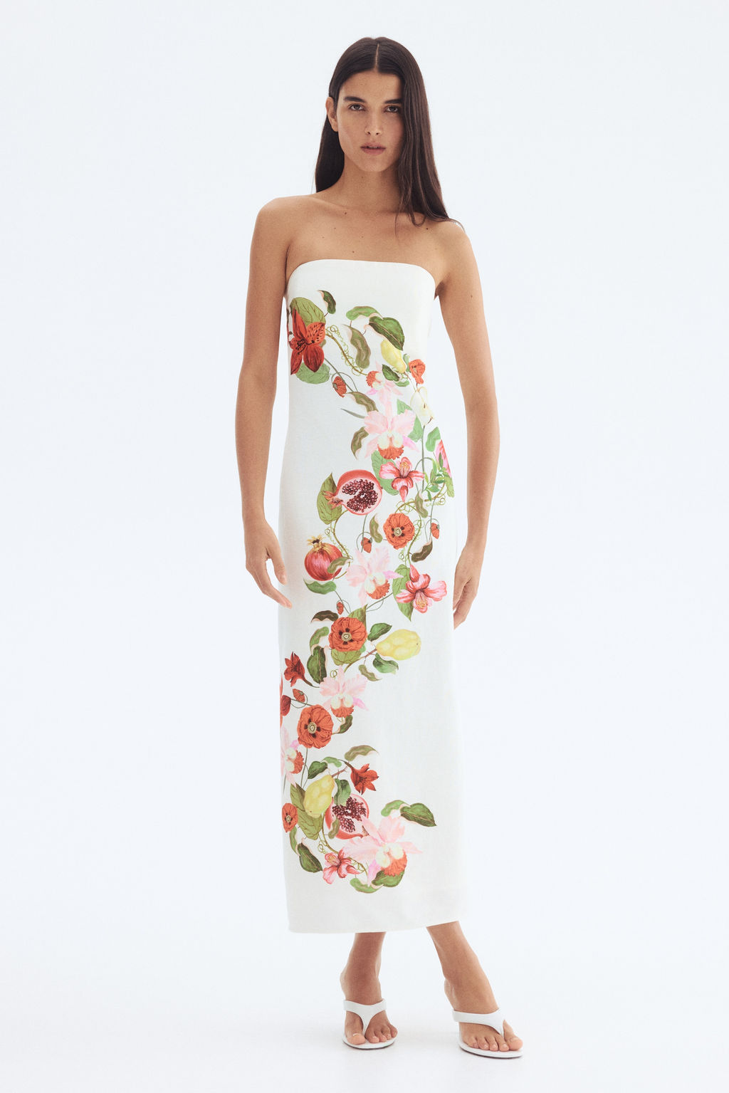 Vestido estampado en mezcla de lino - H&m фото 4