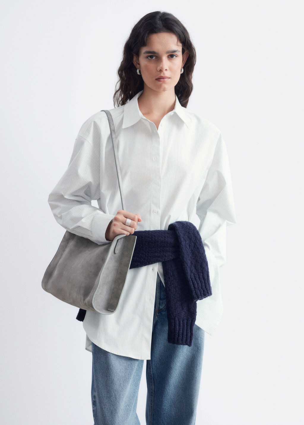 Camisa de corte holgado con bajo redondeado - H&m фото 2