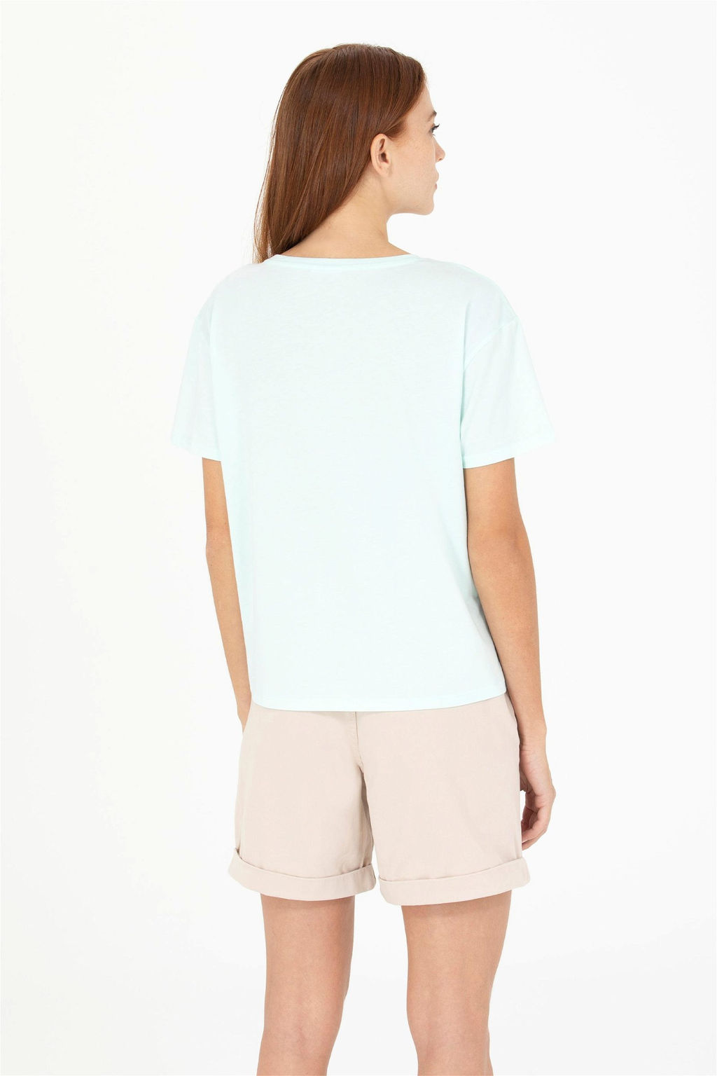 Женская зеленая футболка с круглым вырезом Неожиданная скидка в корзине - U.s. polo assn фото 5