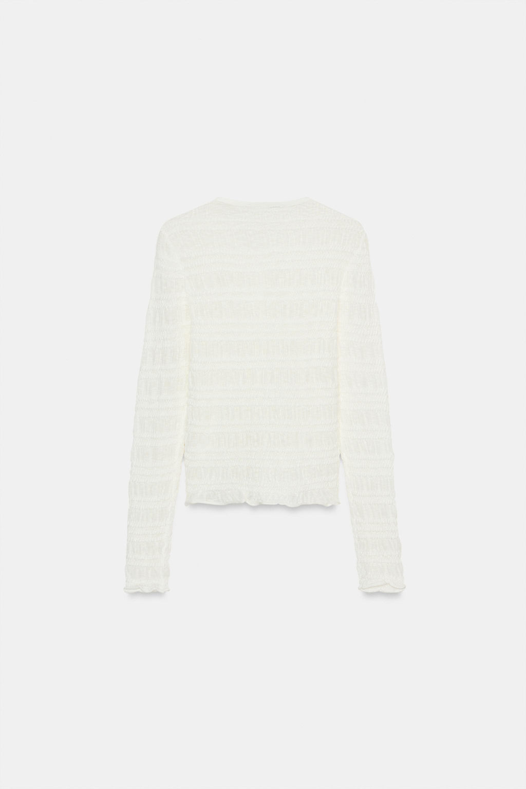 CHAQUETA PUNTO NIDO DE ABEJA / Blanco - Zara фото 3