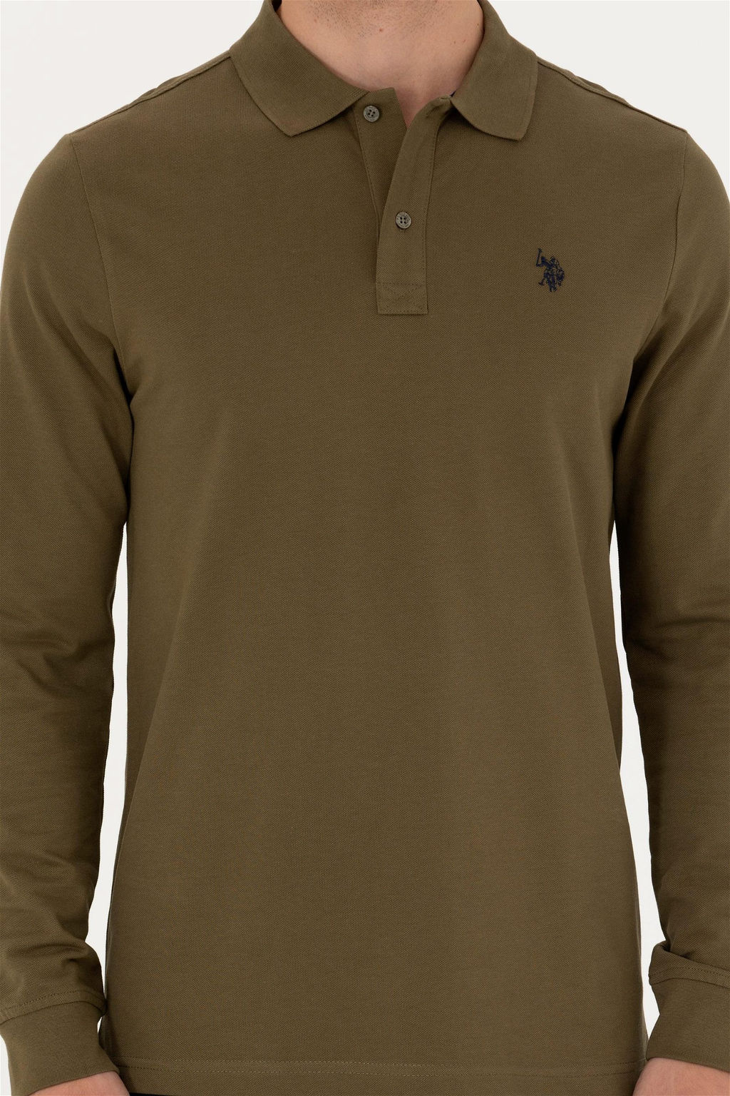 Мужской базовый свитшот цвета хаки Неожиданная скидка в корзине - U.s. polo assn фото 6