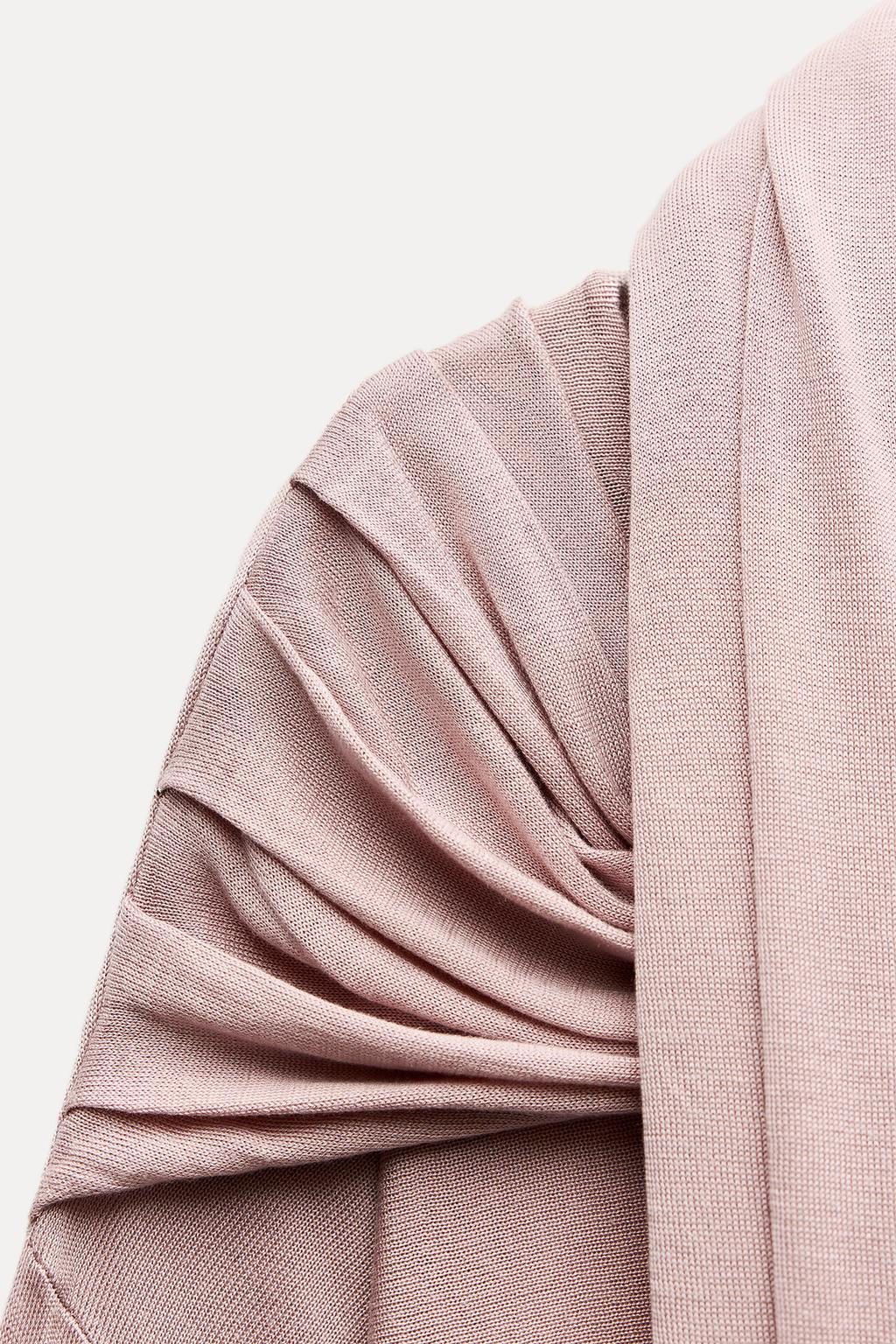 KNIT SWEATER WITH SCARF - Zara фото 8