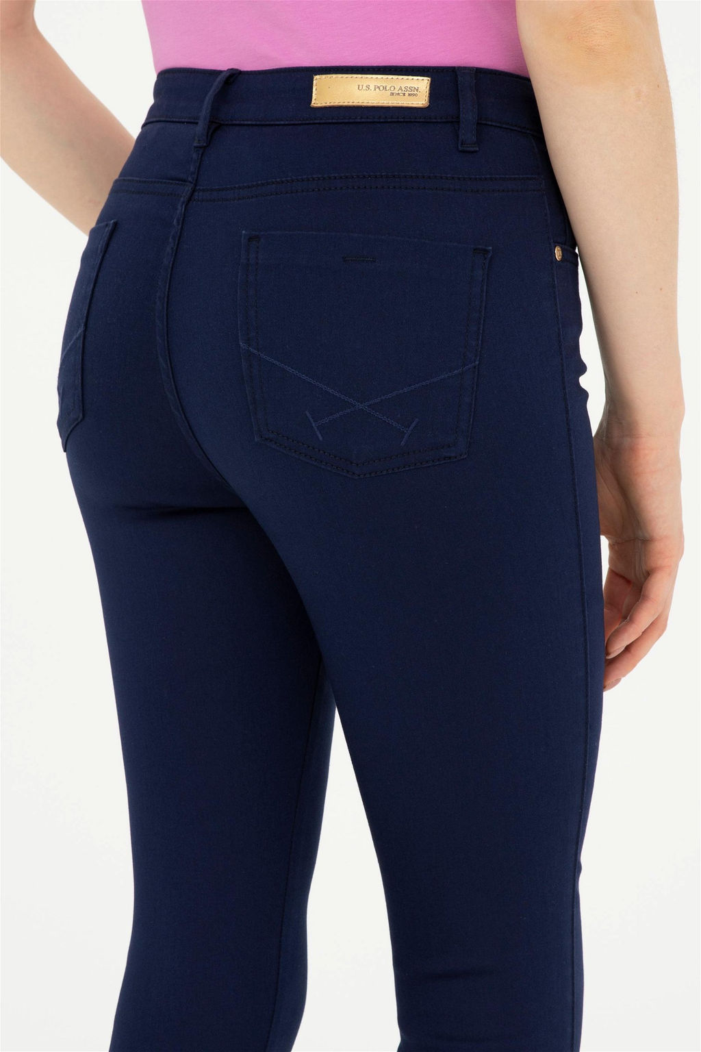 Женские темно-синие брюки из плотной ткани Неожиданная скидка в корзине - U.s. polo assn фото 7
