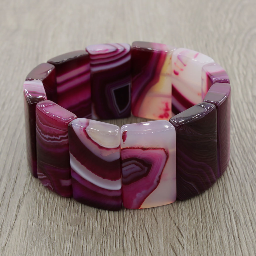 Браслет Элиза из розового агата прямоугольный 18х30мм - Agat77 фото 2