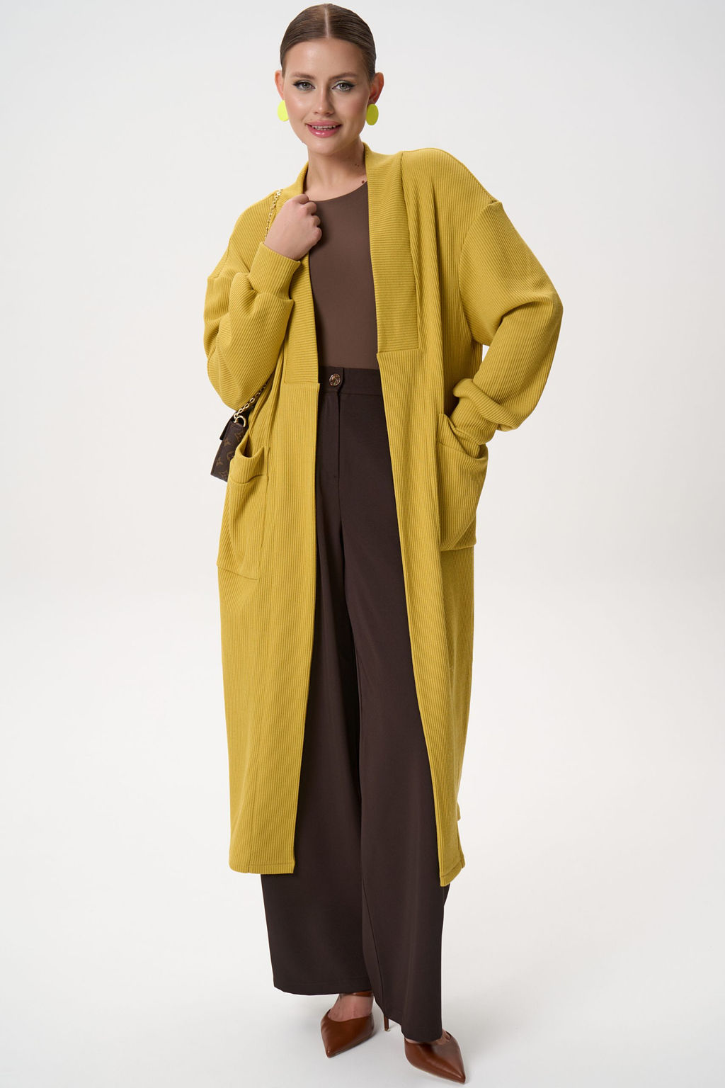 Кардиган Катрис (горчичный) - Эльза фото 13