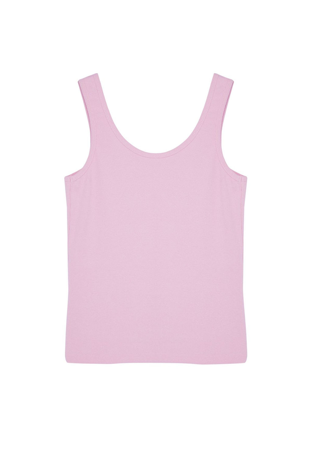 Ac?k Pembe Fitted/Vucuda Oturan Havuz Yaka Fitilli Esnek Orme Atlet TWOSS22AL0042