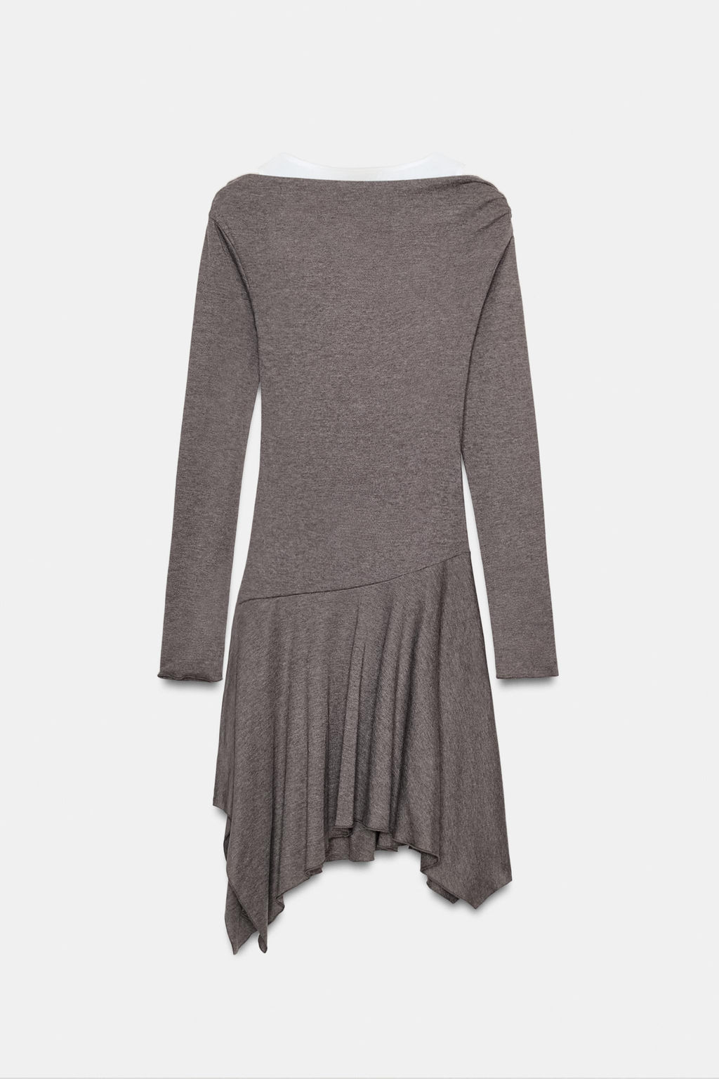 VESTIDO CORTO ASIM?TRICO / Marr?n vigor?