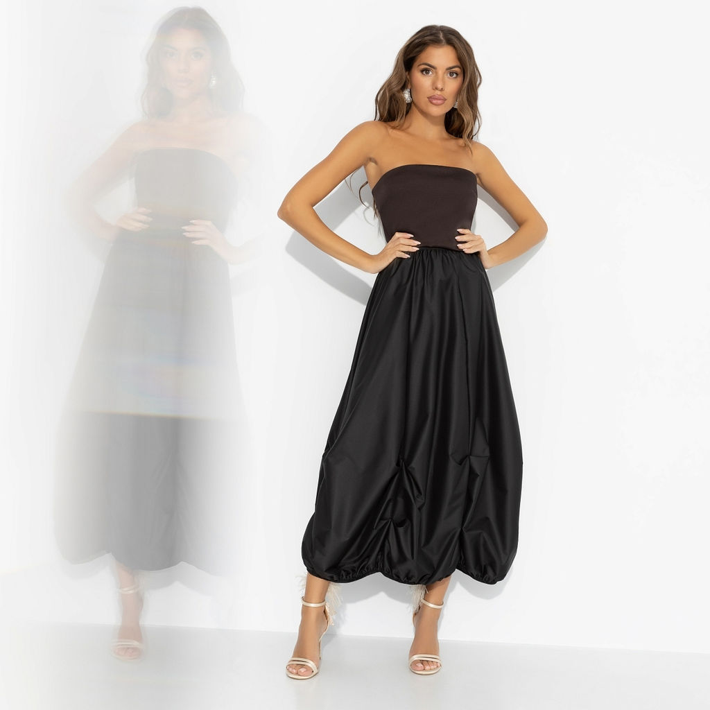 Юбка с эффектной драпировкой, Талия решает (черная) / Новый год