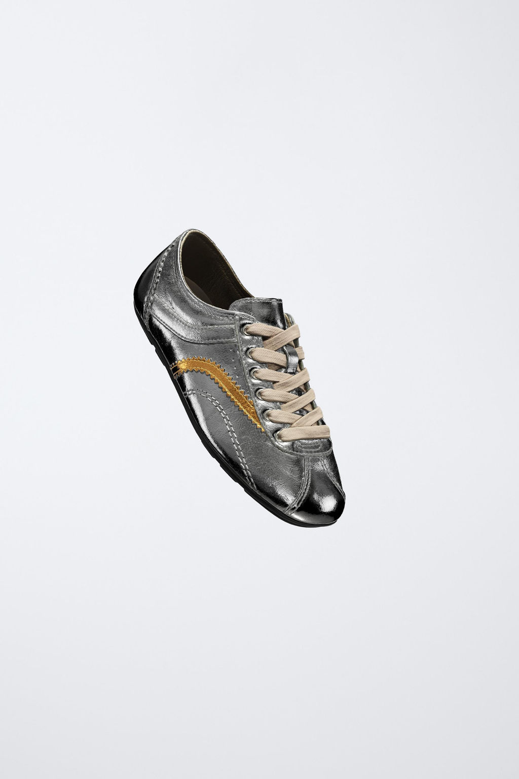 METALLIC LEATHER TRAINERS HARRY LAMBERT FOR ZARA X DISNEY  фото 2