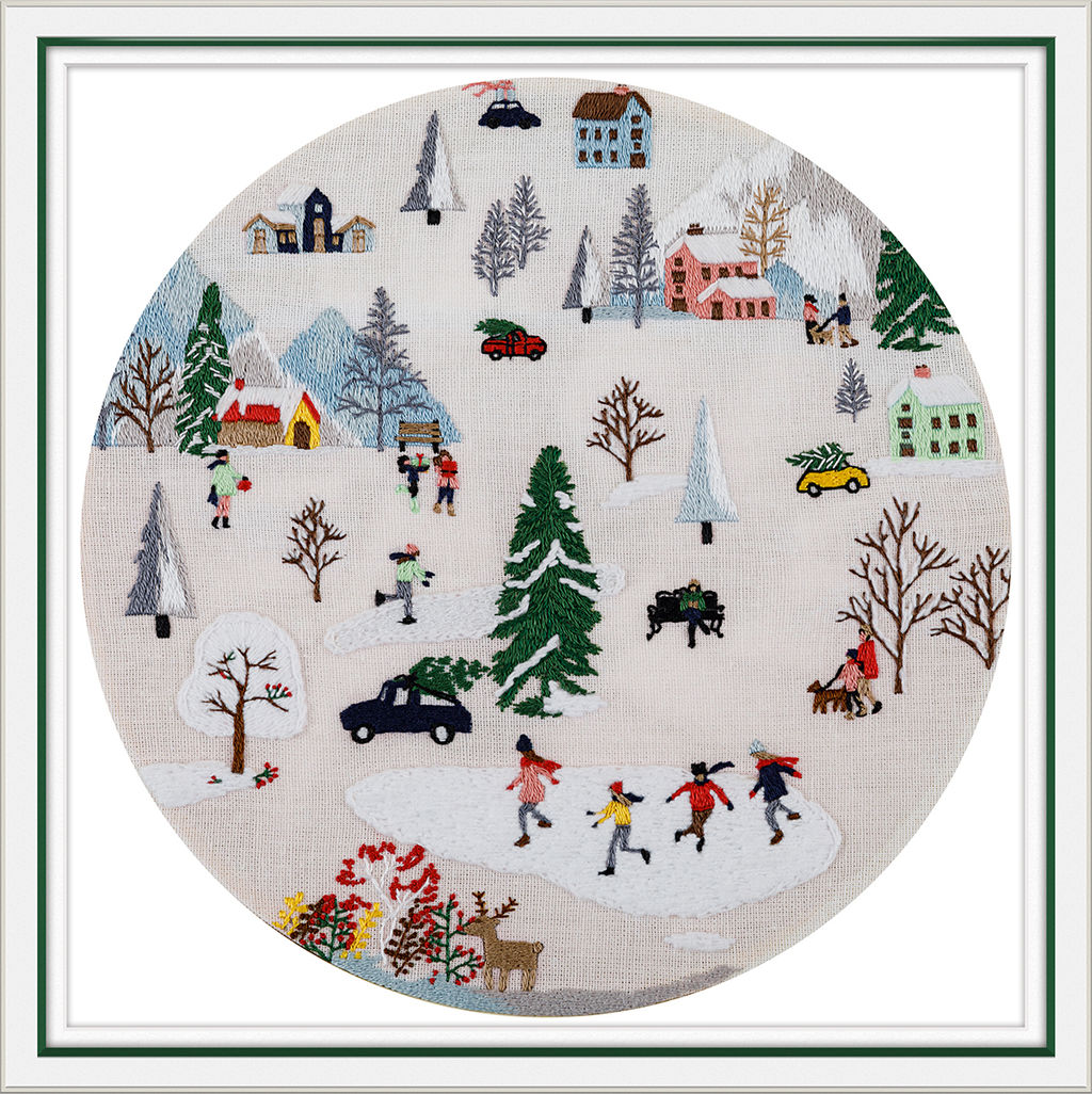 Набор для вышивания PANNA Живая картина JK-2359 Зимние гуляния 18 х 18 см