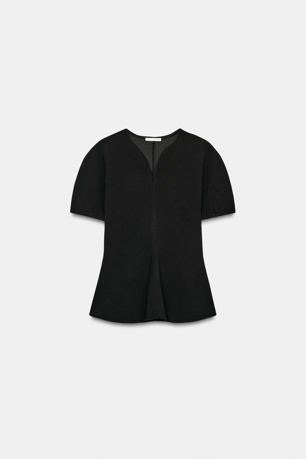 TOP PEPLUM MANGA ABULLONADA / Negro - Zara фото 6