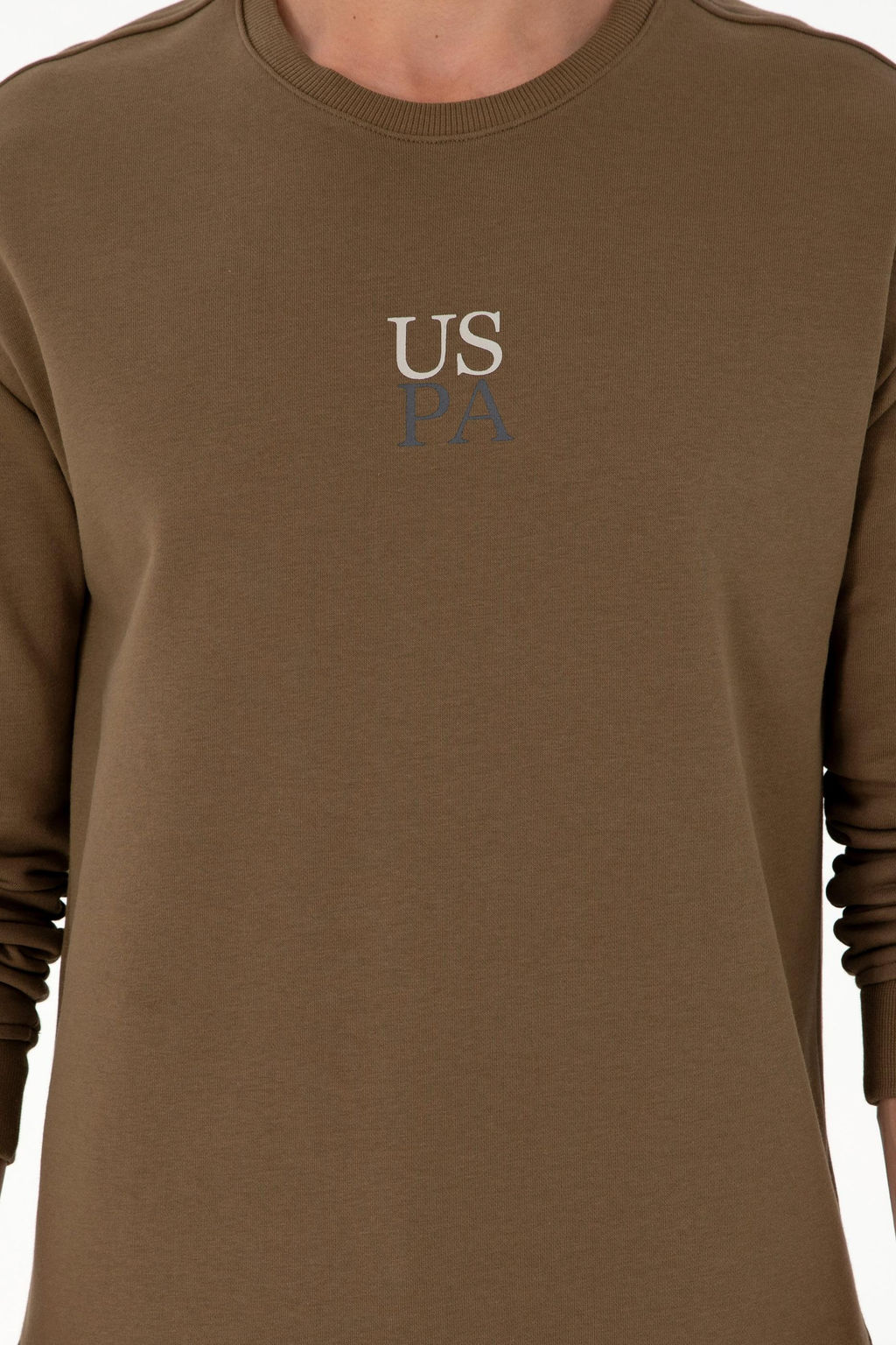 Мужской базовый свитшот цвета хаки Неожиданная скидка в корзине - U.s. polo assn фото 6