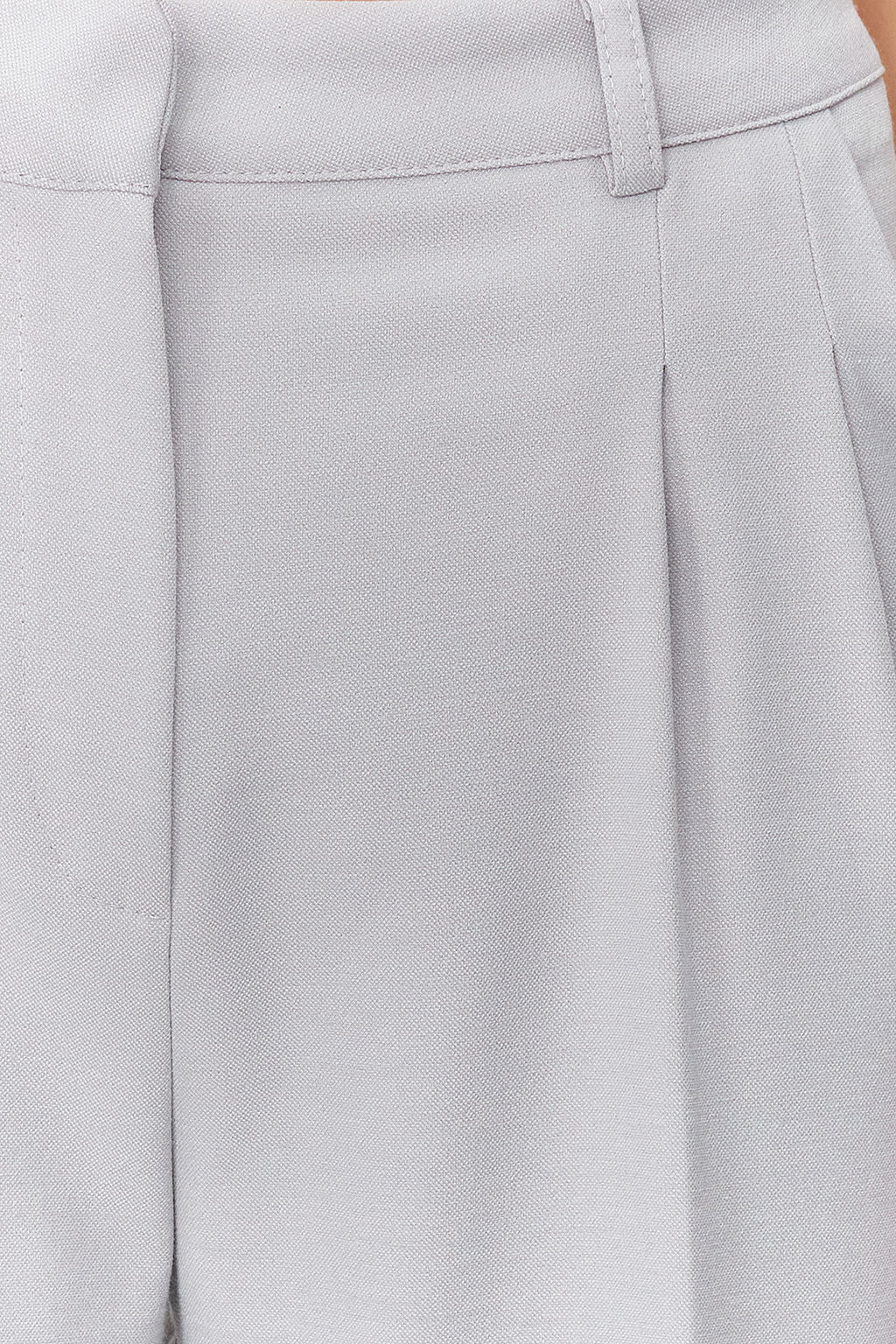 Limited Edition Gri Straight/Duz Kesim Pilili Dokuma Pantolon TWOAW23PL00401