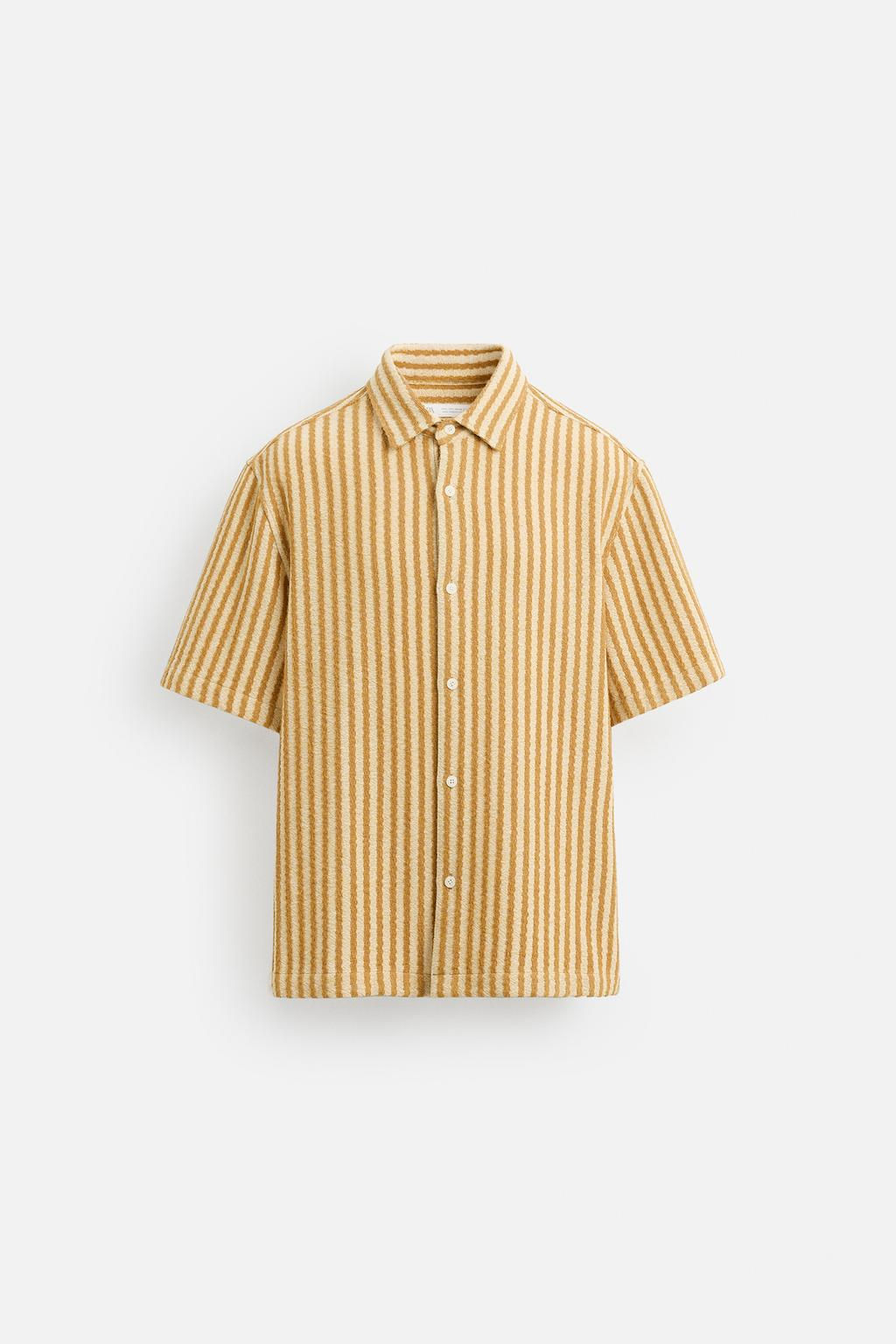 STRIPED TEXTURED SHIRT - Zara фото 8