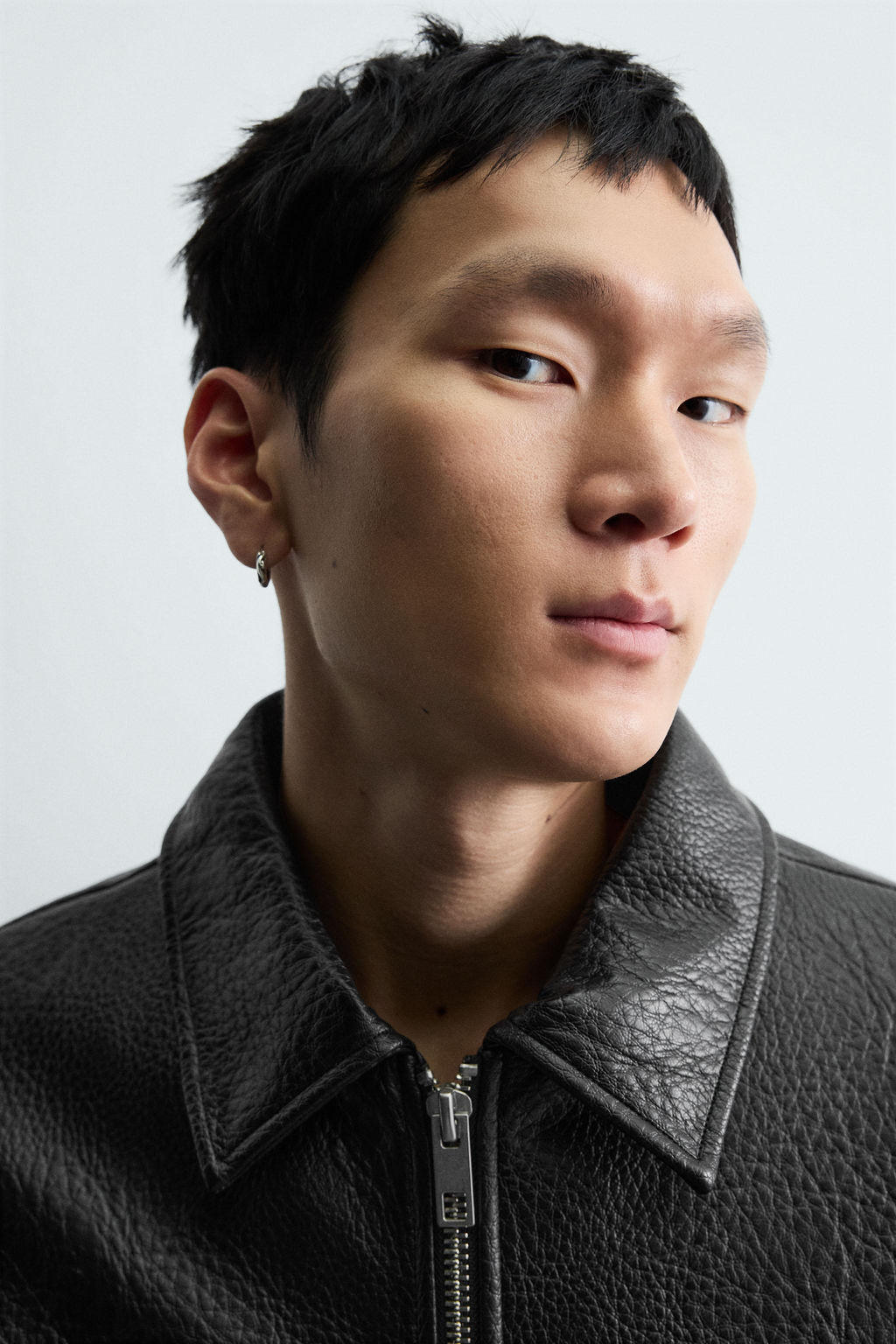 QUILTED FAUX LEATHER JACKET