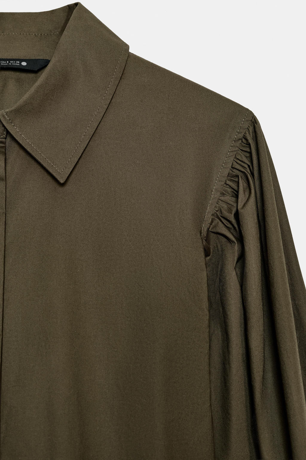 PUFF SLEEVE POPLIN SHIRT ZW COLLECTION - Zara фото 7