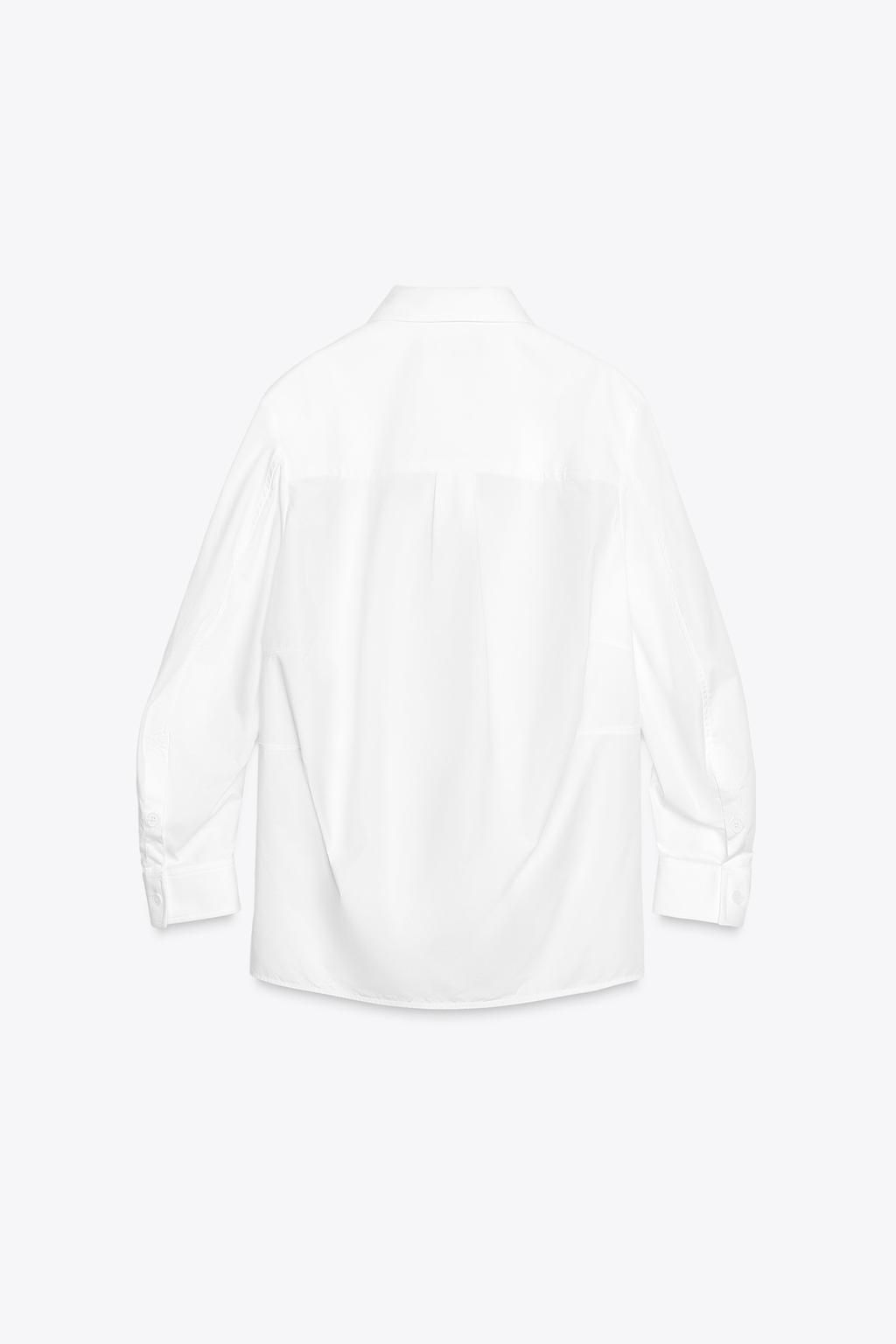 ZW COLLECTION POPLIN SHIRT - Zara фото 6
