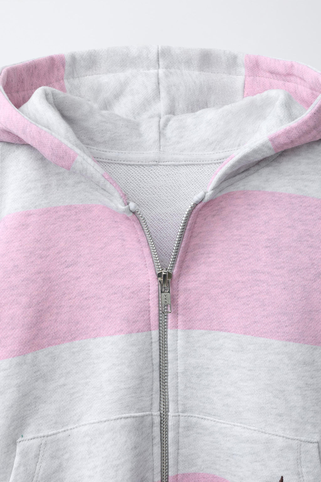 SUDADERA CREMALLERA RAYAS Y PARCHE / Gris vigor?
