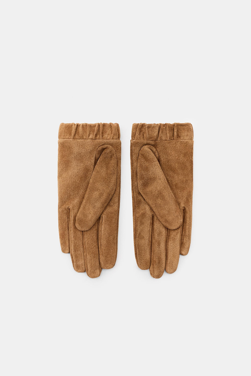 100% SUEDE LEATHER GATHERED GLOVES - Zara фото 5