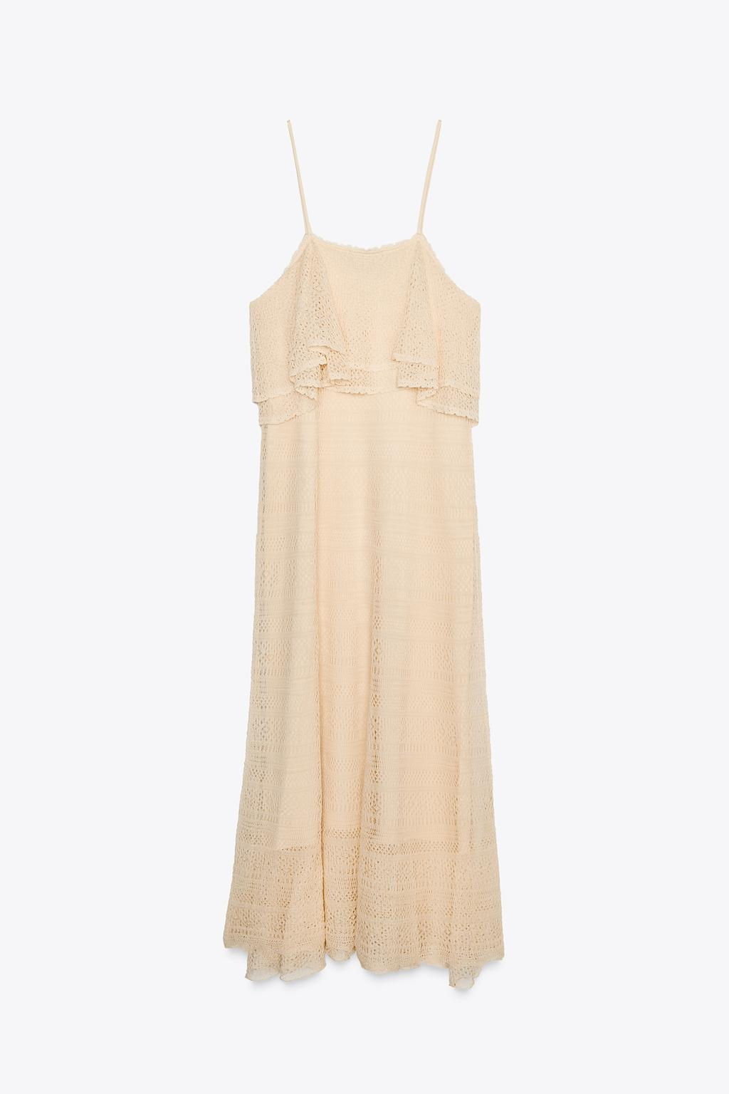 POINTELLE KNIT RUFFLED DRESS - Zara фото 9