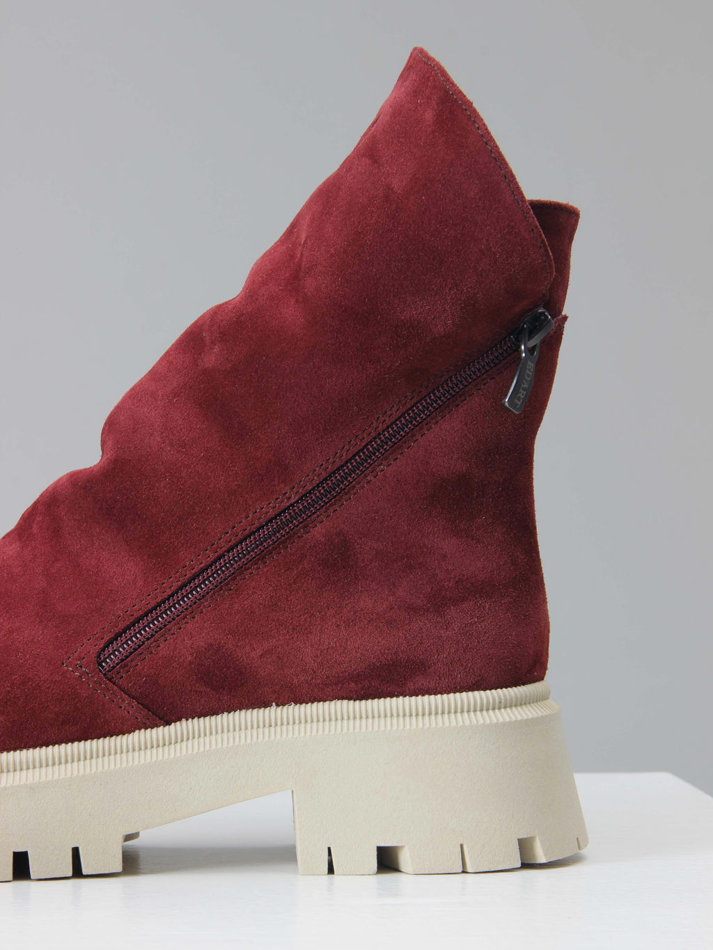 Ботинки 233.2094be. Бордо замша/Шерсть