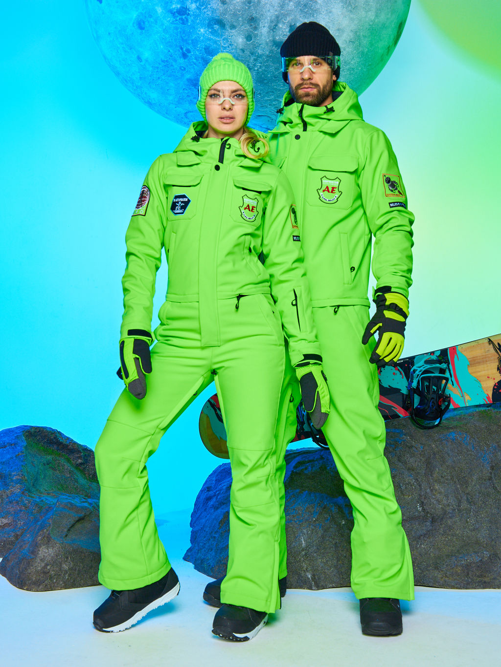 Женский сноубордический горнолыжный комбинезон Alpha Endless Aeternitas 223/2305 FAG - Салатовый  фото 43