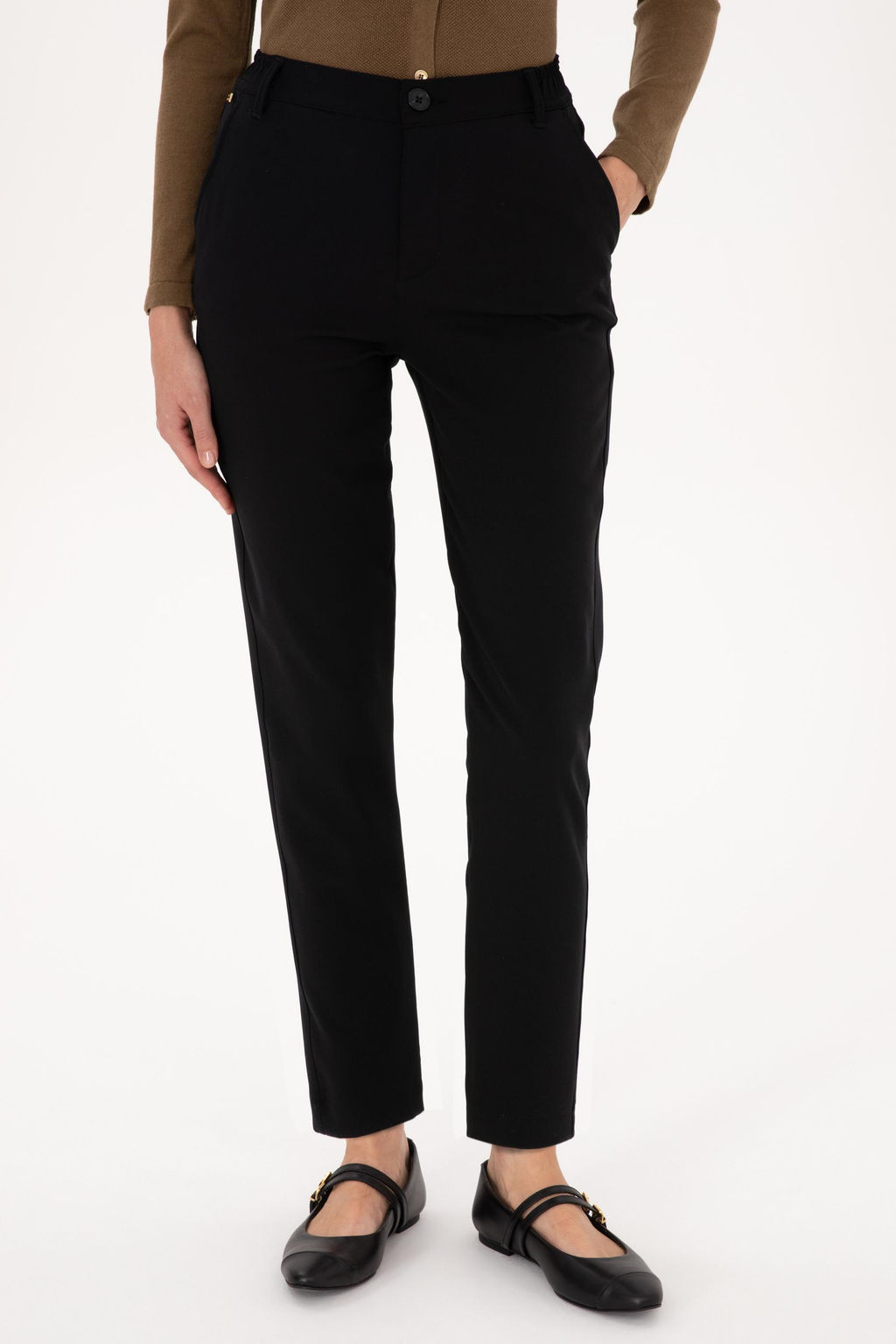 Kad_n Siyah Kanvas Pantolon - U.s. polo assn фото 2